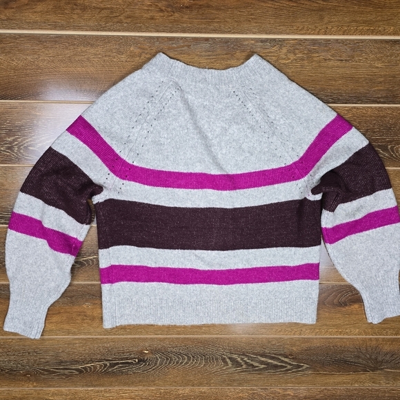 ANOTHER LOVE Women’s Open Front Cropped Cardigan Striped Super Cozy Size Small - Picture 5 of 7